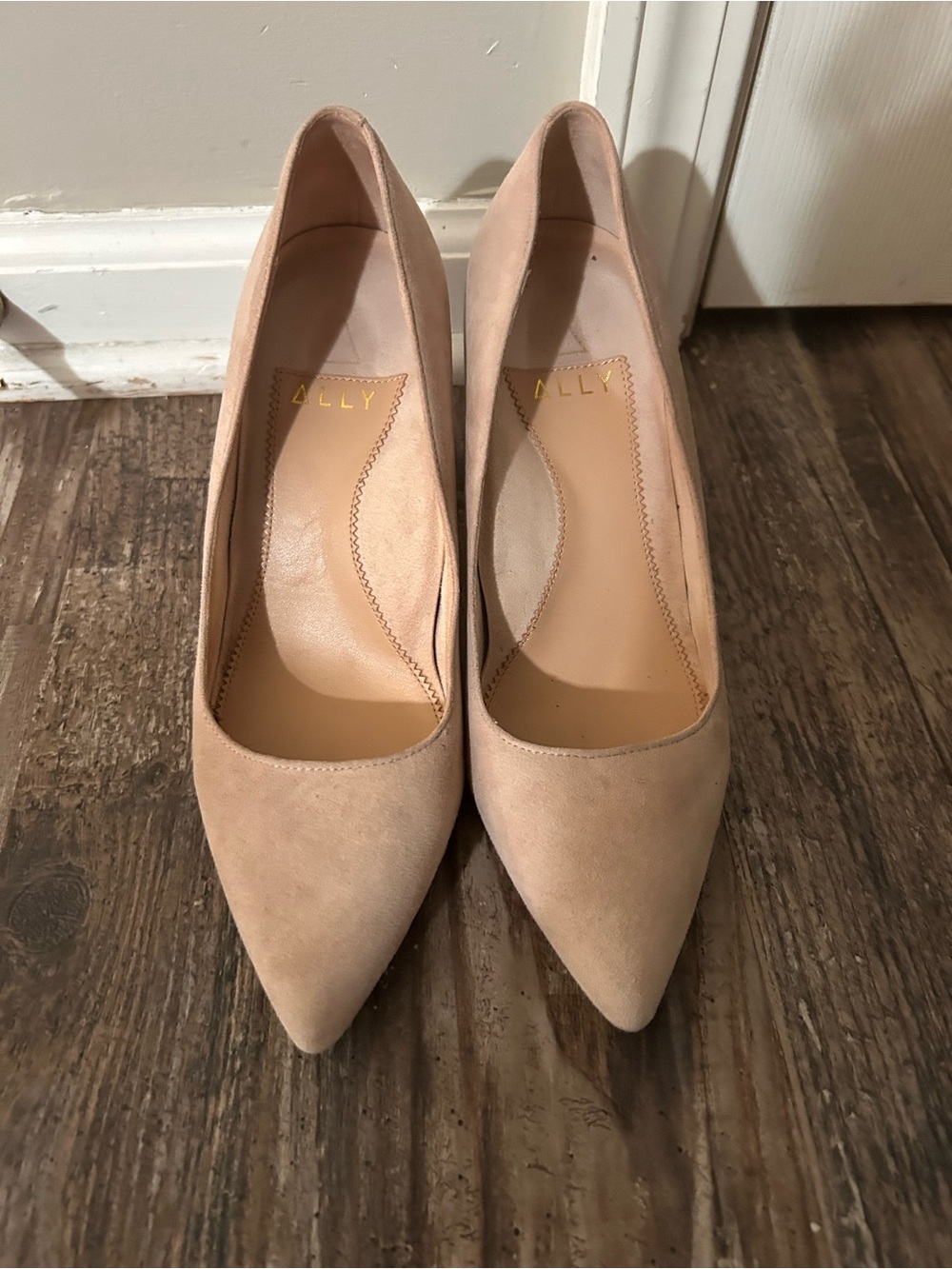 Ally Women's Nude Suede Pointed-Toe Pumps
